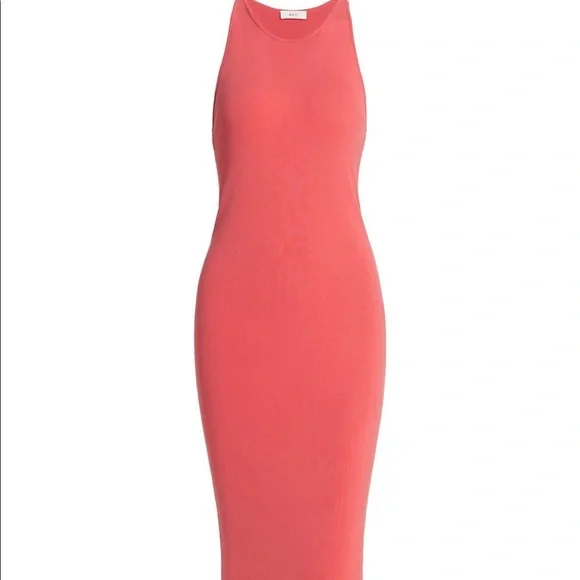 A.L.C Marc Midi Dress in Guava - Picture 3 of 4